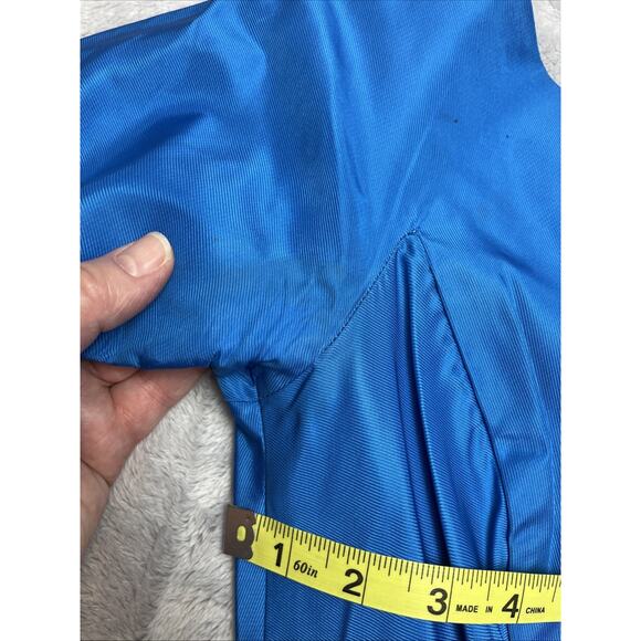 Vtg 50s Lorrie Deb San Francisco Dress Womens 5 Turquoise Cocktail Overskirt 60s - Picture 7 of 16